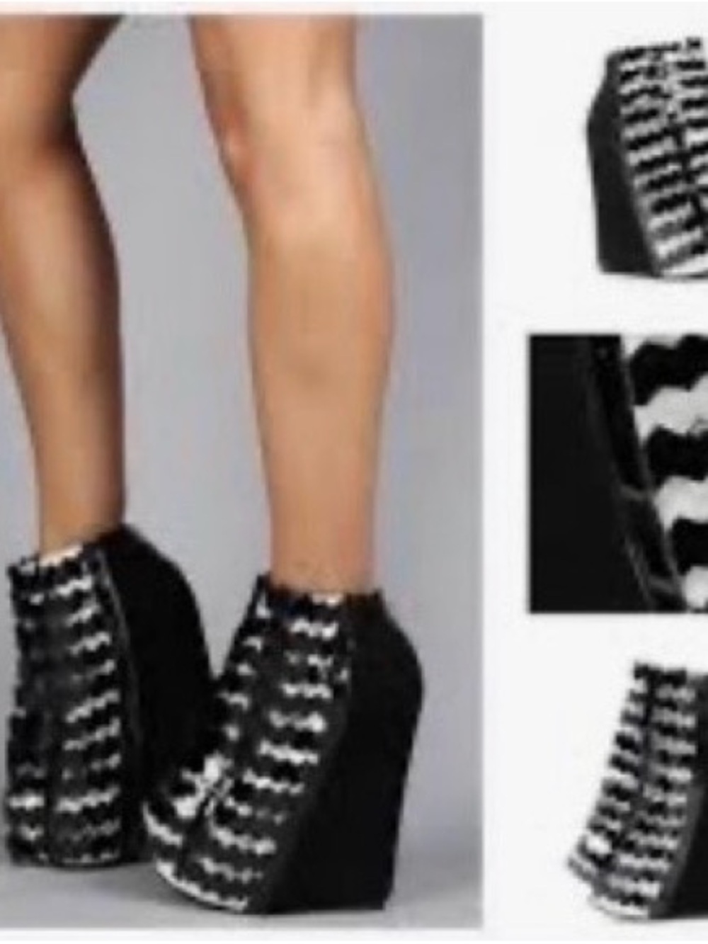 Jeffrey Campbell Nokea Wedge Platform Booties
